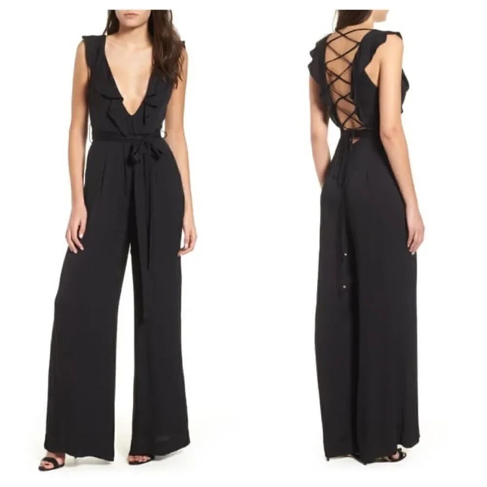 AFRM Black Evelyn Jumpsuit Size Small